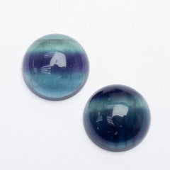 Cabochon 20mm Green Fluorite Round Cab Yau Shing Gems 00029446