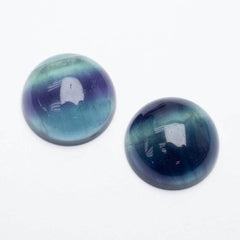 Cabochon 20mm Green Fluorite Round Cab Yau Shing Gems 00029446