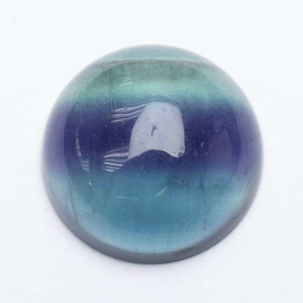 Cabochon 20mm Green Fluorite Round Cab Yau Shing Gems 00029446