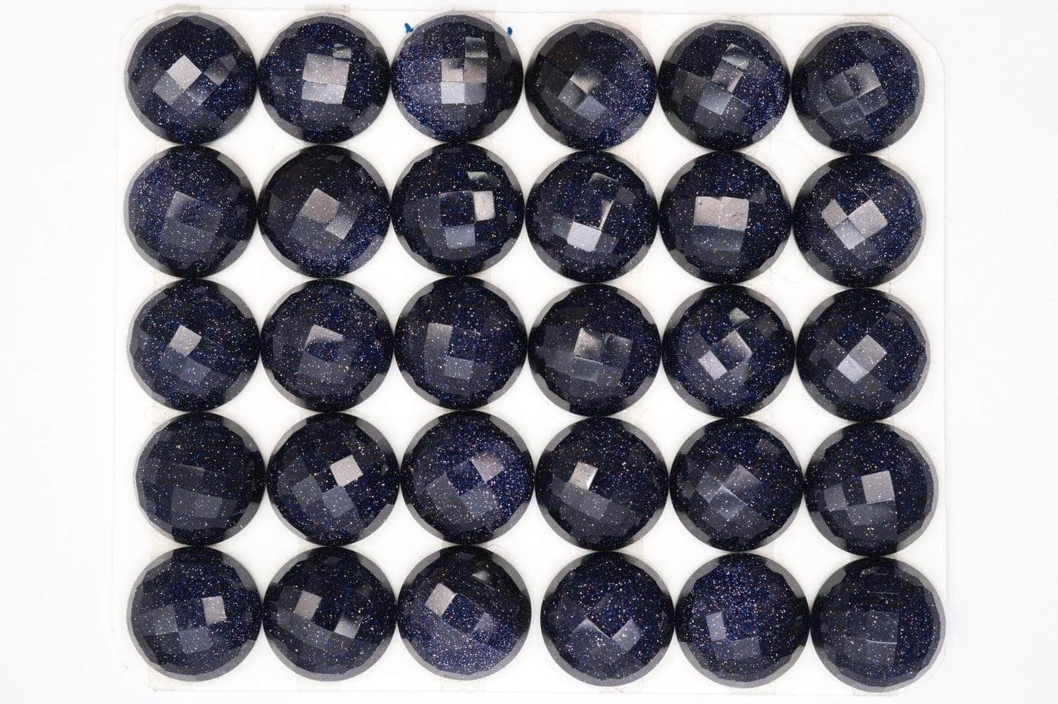 Cabochon 12mm Blue Gold Sand (FI)Round Cab Yau Shing Gems 00038509