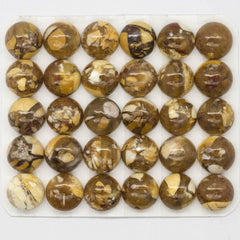 Cabochon 12mm Brecciated Mookaite Round Cab Yau Shing Gems 00027718