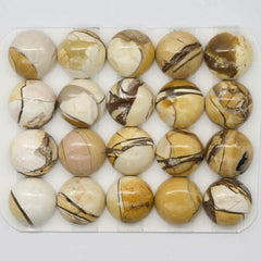 Cabochon 15mm Brecciated Mookaite Round Cab Yau Shing Gems 00028408