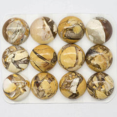 Cabochon 20mm Brecciated Mookaite Round Cab Yau Shing Gems 00029193