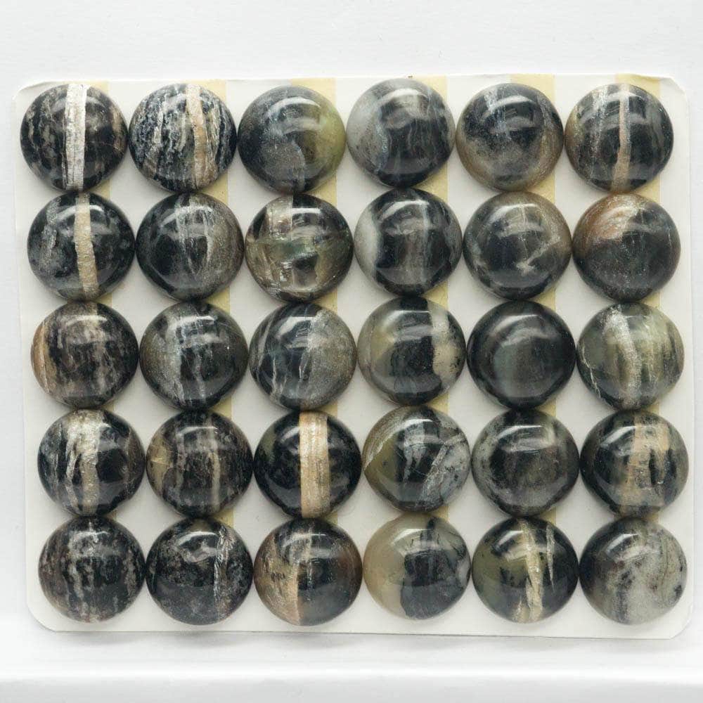 Cabochon Golden Black Pietersite Round Cab Yau Shing Gems