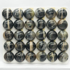 Cabochon Golden Black Pietersite Round Cab Yau Shing Gems