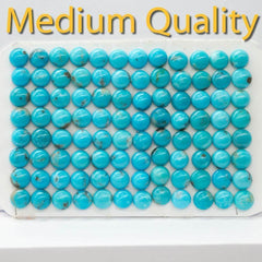 Cabochon Kingman Blue Turquoise Round Cab Yau Shing Gems