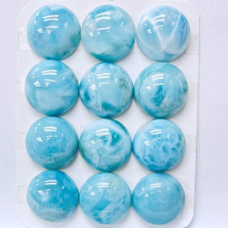 Cabochon Larimar Round Cab Yau Shing Gems