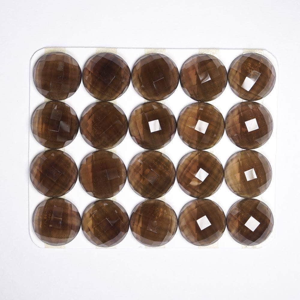 Cabochon Smoky Quartz (FI)Round Cab Yau Shing Gems