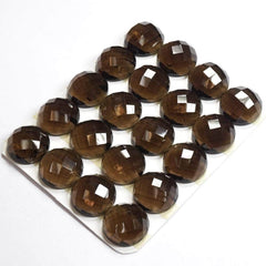 Cabochon Smoky Quartz (FI)Round Cab Yau Shing Gems