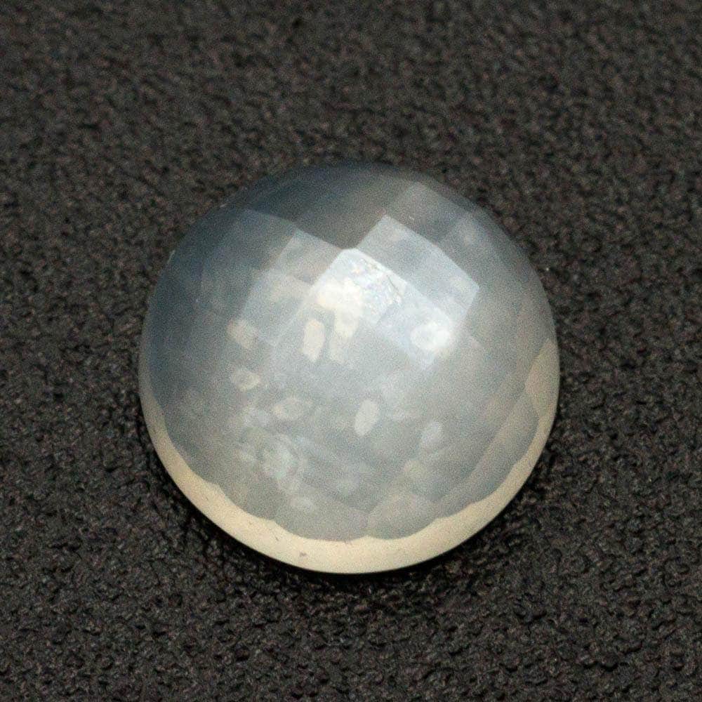 Cabochon White Moonstone (FI)Round Cab Yau Shing Gems