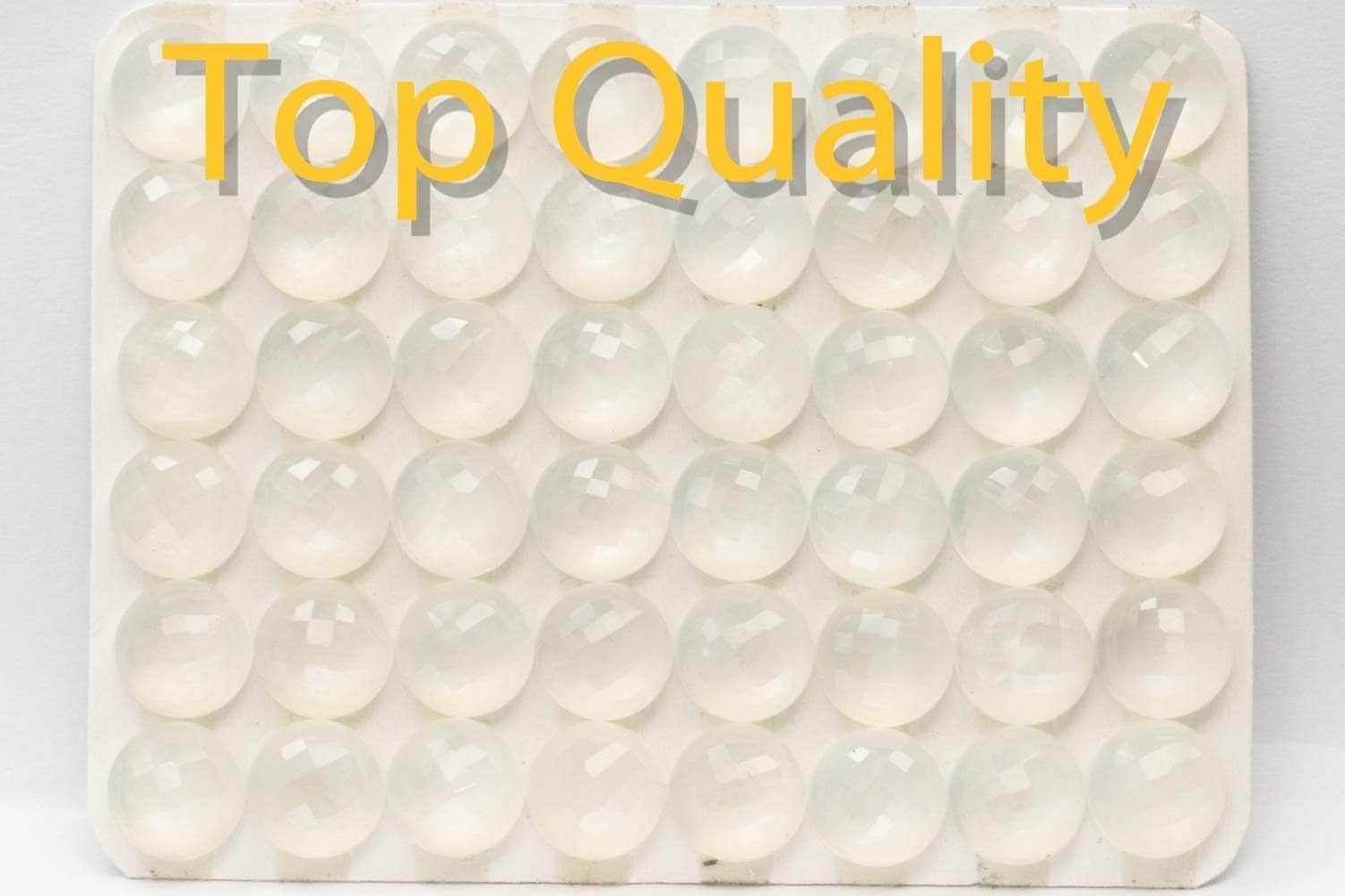 Cabochon White Moonstone (FI)Round Cab Yau Shing Gems